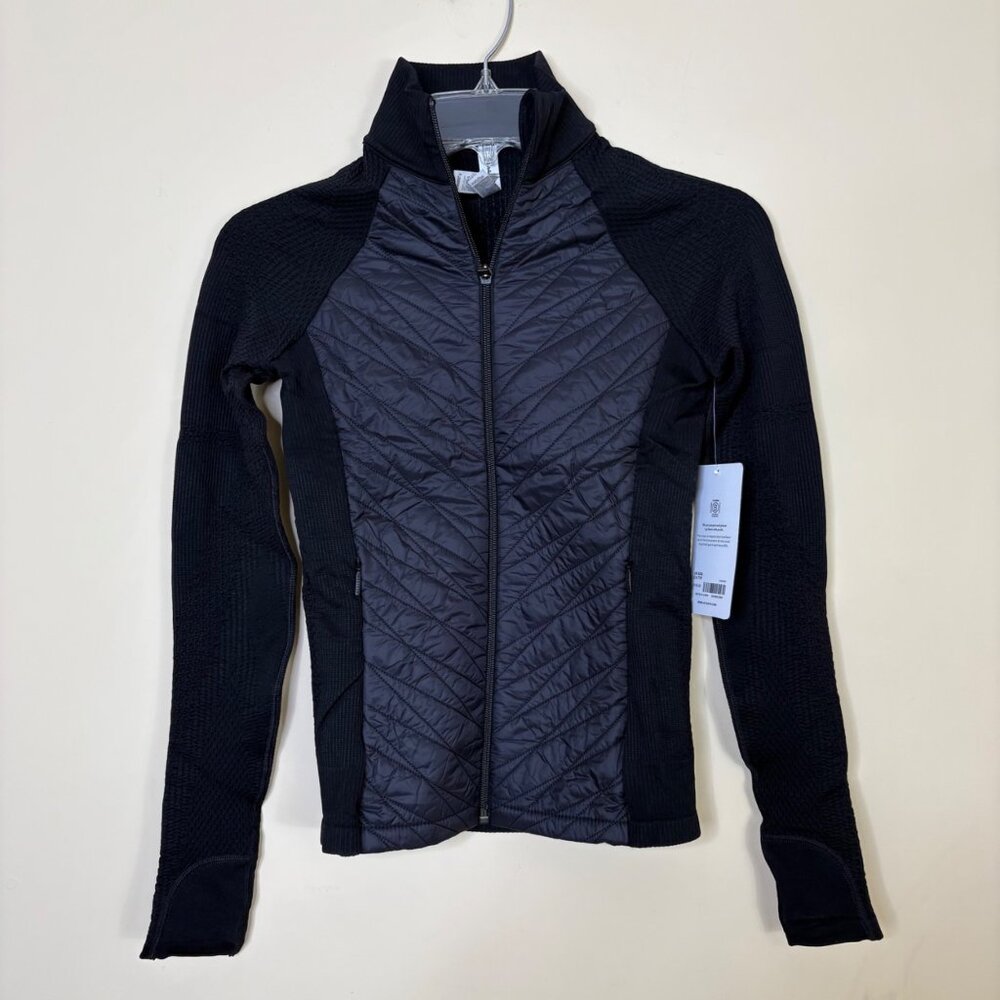 Athleta Flurry Force Insulated PrimaLoft Jacket II XXS Black Full-Zip Quilted